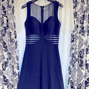 LIKE NEW! Navy blue gown!